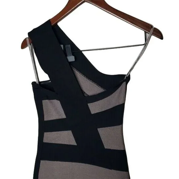 Stretta Jessica Black One Shoulder Bandage Bodycon Dress XS Party - Picture 7 of 9